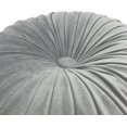 thumbnail image 2 of Coussin Rond en Velours, Décoration pour la Maison, Coussin Rond Plissé pour Canapé, Chaise, Lit, Voiture (Gris), 2 of 5