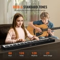 thumbnail image 3 of VEVOR 88 Key Folding Keyboard Piano Portable Foldable Piano Bluetooth MIDI Black, 3 of 9