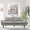 thumbnail image 1 of Brassex Oliver Upholstered 3-Seat Sofa for Living Room and Apartment with Slim Track Arms and Splayed Legs, Grey, 1 of 10