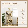 thumbnail image 4 of PawHut Cat Tree Tower with Scratcher & Condo Beige 71", 4 of 10
