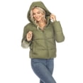 thumbnail image 2 of White Mark Women's Zip Hooded Puffer Jacket with Pockets, 2 of 7