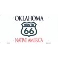 thumbnail image 1 of Route 66 Plaque d'Immatriculation en Métal Oklahoma Native America, 1 of 1