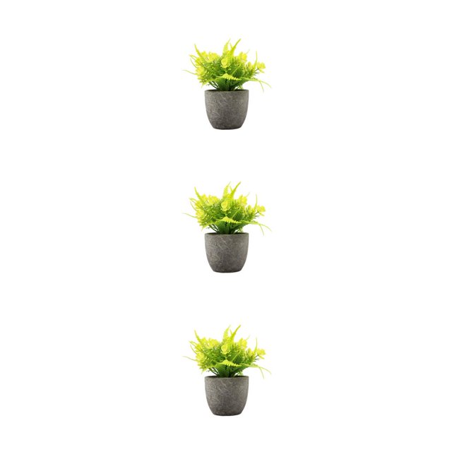 Decodeary Green Eco-friendly Artificial Money Tree In Pot Long-lasting Durability Realistic Appearance yellow rose 3Set