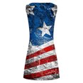 thumbnail image 4 of Dvkptbk Robes Drapeau Américain pour Femmes Été Plage Sans Manches Robe d'Été Évasée Décontractée Ample Robe T-Shirt - Soldes d'Été Liquidation, 4 of 5