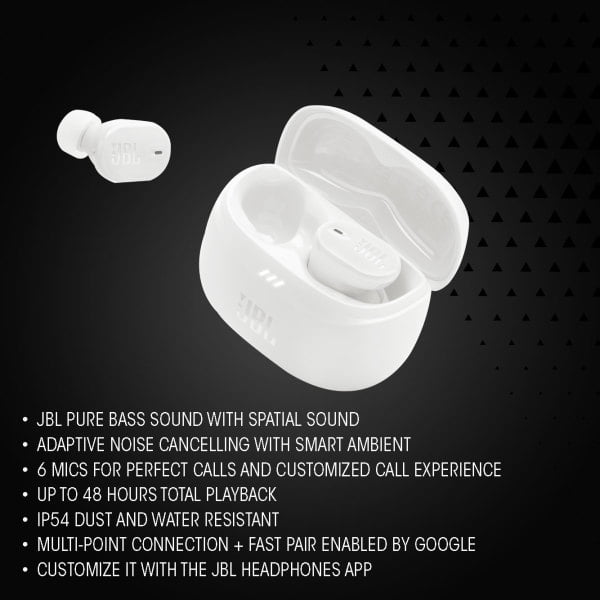 JBL Tune Buds 2 True Wireless Noise Cancelling Earbuds - Black