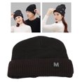 thumbnail image 4 of Knitted Heated Hat, Thick Rechargeable USB Electric Hat  For Winter Deep Coffee Edge, 4 of 8