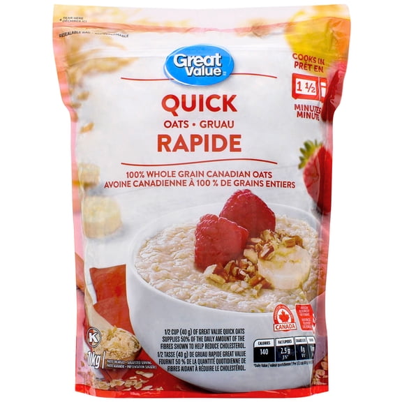 Great Value Gruau rapide 1 kg
