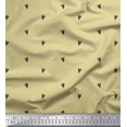 thumbnail image 1 of Soimoi Beige Poly Georgette Fabric Black Heart Decor Fabric Printed Yard 52 Inch Wide, 1 of 5
