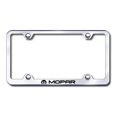 thumbnail image 1 of Automotive Gold License Plate Frame LFW.MOP.EC Mopar Wide Body; Laser Etched; Chrome; Stainless Steel; With Model Specific Hardware And Theft Deterrent Cap, 1 of 3