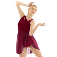 thumbnail image 2 of LiiYii Robe de Ballet Sans Manches en Maille Fluide pour Femmes Costume de Danse Lyrique pour Performance sur Scène Rouge Vin TTG, 2 of 8