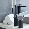 thumbnail image 4 of Mainstays Soft Touch Toothbrush Holder, Rubber coated ceramic, 1 toothbrush holder holds toothbrushes and toothpaste, 4 of 4
