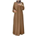 thumbnail image 2 of Gspmoly Robe d'Été, Robe Décontractée Ample pour Femme à Col Montant avec Poches, Couleur Unie, Style Mode, Robes de Mariage pour Femmes Offres Prime, 2 of 6