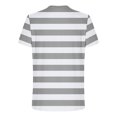 thumbnail image 3 of T-shirts Surdimensionnés pour Hommes à Rayures Imprimées, T-Shirt Graphique Décontracté Ample à Manches Courtes, Col Ras du Cou, 3 of 4