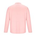 thumbnail image 3 of RXIRUCGD Chemise Décontractée pour Homme à Manches Longues avec Boutons, Poche et Col Rabattable, Rose, Taille : TG, 3 of 5
