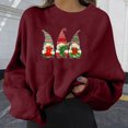 thumbnail image 1 of EGNMCR Chandail de Noël Mode Femme Ample Imprimé de Noël Manches Col Rond, 1 of 4