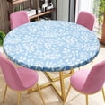 thumbnail image 2 of Fitted Vinyl Table Cloth Elastic Edged Flannel Backed  Waterproof Wipeable Christmas Vinyl Tablecloth For Dinning Room, 2 of 6