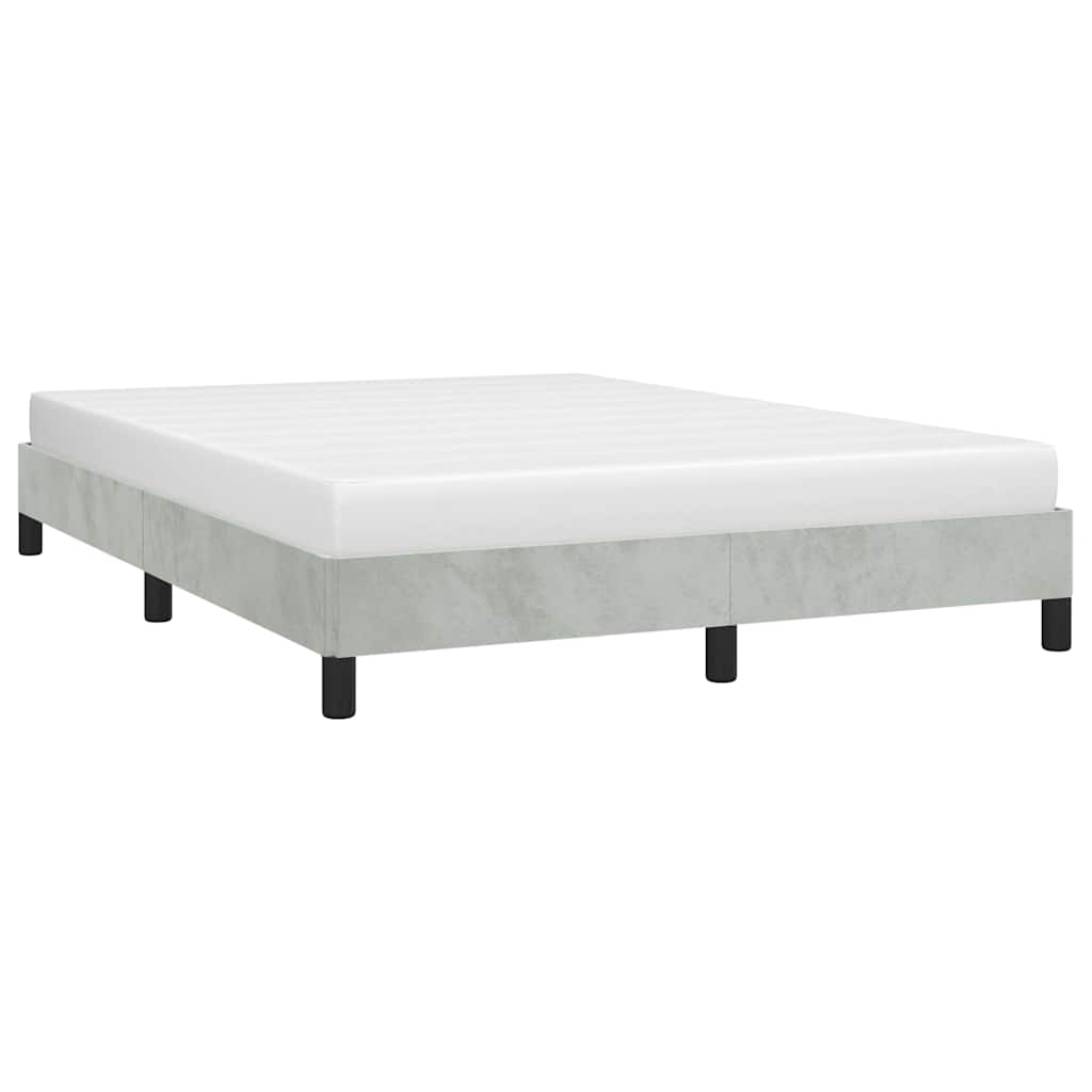 vidaXL Bed Frame Light Grey 137x190 cm Full Velvet