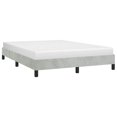 thumbnail image 1 of vidaXL Bed Frame Light Grey 137x190 cm Full Velvet, 1 of 7