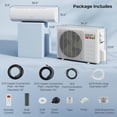 thumbnail image 3 of Costway 23000 BTU Wifi Enabled Mini Split Air Conditioner & Heater Works with Alexa, 3 of 10