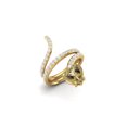 thumbnail image 2 of 7MM Heart Shape Wrap Bypass Ring Natural Lemon Quartz 925 Silver Gold Vermeil Women Rings, 2 of 4