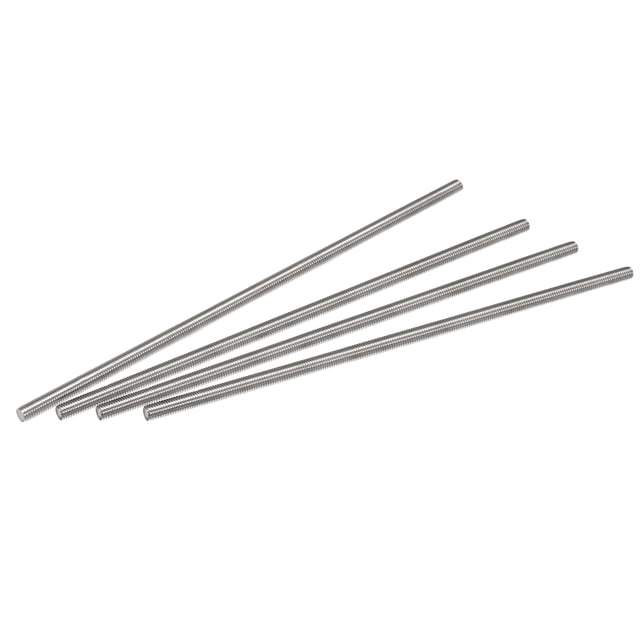 Unique Bargains M8 x 250mm 304 Stainless Steel Fully Threaded Rod Right Hand Threads 4 Pack