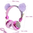 thumbnail image 2 of TEHAUX 1Pcs Kids Earphones Wired Pink Cartoon Style with Impact Resistant Material, 2 of 8