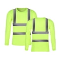 thumbnail image 1 of Men High Visibility Reflective Long Sleeve Work T Shirts for Men Durable Breathable Comfortable Apparel, 1 of 3