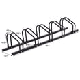 thumbnail image 3 of Gymax 5 Bike Bicycle Stand Parking Garage Storage Cycling Rack Black, 3 of 9