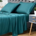 thumbnail image 2 of Bamboo Sheets Set of 4 - Rayon from Bamboo Cooling Bed Sheets, 16" Deep Pocket Fitted Sheet for Hot Sleepers, King Size Soft Wrinkle-Resistant Bedding, 2 of 9