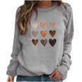 thumbnail image 2 of T-shirt de la Saint-Valentin pour Femmes 2024, Chandails à Col Rond, T-Shirts Décontractés avec Cœur, T-Shirts Graphiques Amples à Manches Longues, Chandails à Enfiler, Hauts Mode pour les Fêtes, T-Shirt, 2 of 6