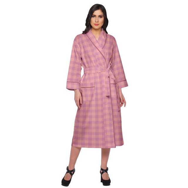 Moomaya Robe Longue Imprimée avec Poches en Coton Robe de Préparation pour Mariée