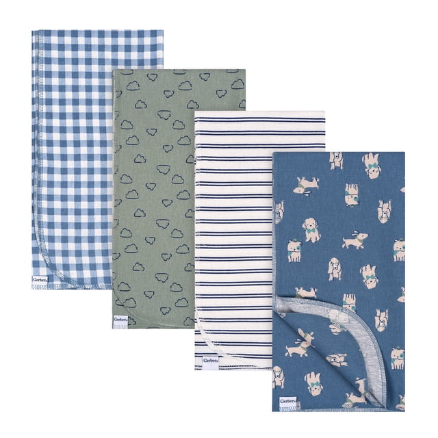Gerber Lot de 4 couvertures de réception en flanelle pour chiens
