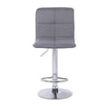 thumbnail image 3 of Take Me Home Grey Fabric Upholstered Adjustable Stool for Dining Area, 3 of 3