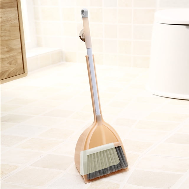 Kids Broom and Dustpan Set with Stainless Steel Handle - Colorful Polypropylene Cleaning Tools for Home, Office, and Child Development
