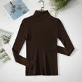 thumbnail image 5 of Yuyuzo Sweaters for Women Long Sleeve Turtlenecks Ribbed Knit Comfy Slim Fitted Basic Pullover Tops, 5 of 5