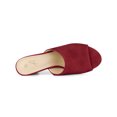 thumbnail image 4 of BLISSFUL STEP Mules à Talons pour Femmes à Enfiler Sandales à Talon Bloc Bourgogne 9,5, 4 of 6