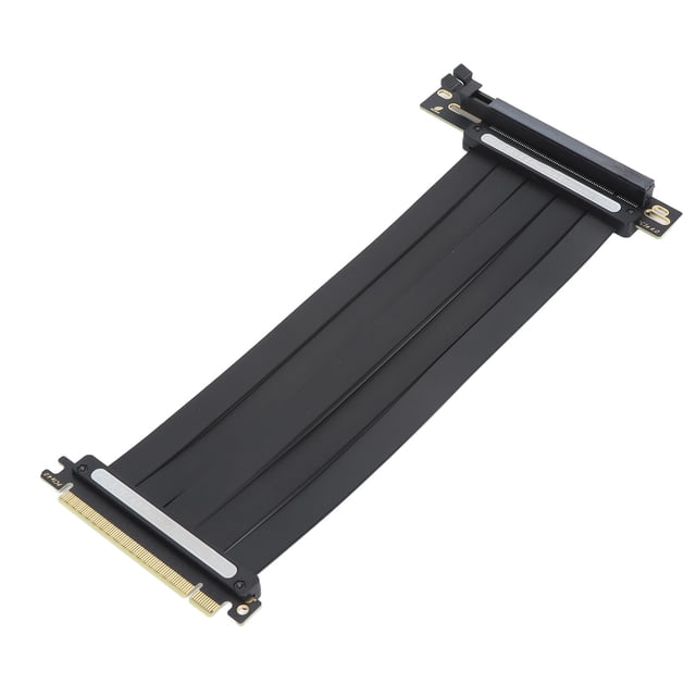 PCIE 4.0 X16 Extender Riser Cable, EMI Shielding Flexible PCIE 4.0 X16 Cable, Female 90 PCIE GPU Graphic Card Extension Cable for RTX3090ti RTX3090 RTX3070ti RTX3070