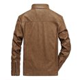 thumbnail image 3 of EGNMCR Jackets for Men Men's And Winter Casual Baseball Uniform Leather Jacket Leather Jacket, 3 of 6