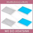 thumbnail image 3 of 30*40*5mm Without or With Thermal Pad Aluminum Heatsink Cooler Radiator Cooling For Raspberry Pi 4 Model B CPU Black Without Pad 2pcs, 3 of 6