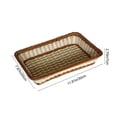 thumbnail image 3 of Dvkptbk plastic frame Imitation Rattan Woven Storage Tray Rectangular Wicker Basket for Kitchen Countertop Bathroom Organizer, 3 of 6