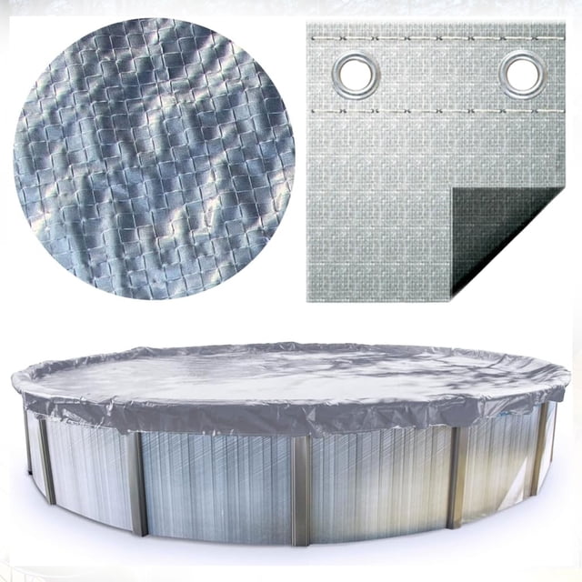 Swimline Hydrotools Silver King Winter Pool Cover for 21 x 42 Ft Above Ground Oval Pools