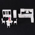 thumbnail image 2 of Milaget 1/25 Traditional Dining Room Furniture Stove Refrigerator Cabinet Set Sand Table, 2 of 8