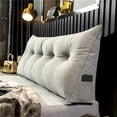 thumbnail image 4 of Noehoiugi Dorm Triangular Headboard Bolster Pillow - Twin Size Body Pillow For Sitting Up In Bed, Back Support Cushion, 4 of 5