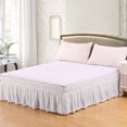 thumbnail image 1 of EGNMCR Jupe de Lit Antidérapante Jupe de Lit Élastique Plissée Jupe de Lit Élastique Tombante Jupe de Lit Style Hôtel Jupe de Lit Adaptée pour Maison Hôtel Matelas de Printemps Jupe de Lit en Polyester, 1 of 6