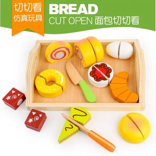 Children Wooden Kitchen Simulation Play House Toy Puzzle Magnetic Vegetables Fruit Cecilia Colorful Mini Toy Model Birthday Gift