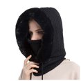 thumbnail image 1 of Women Winter Outdoor Riding Headgear Cold-Proof Ski Cap Warm Bib Face Mask Integrated Cold-Proof Hood Hat, 1 of 6