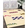 thumbnail image 2 of Ahgly Company Tapis d'Intérieur Carrés Abstraits Bruns Unis, 7 Pieds Carré, 2 of 6