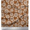 thumbnail image 1 of Soimoi Tissu Poly Georgette Tissu Imprimé Mandala Floral 1 Yard 52 Pouces de Large, 1 of 3