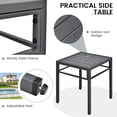 thumbnail image 4 of Gymax Ensemble Bistro en Rotin 3 Pcs Ensemble de Meubles de Patio avec Table Gris Mixte, 4 of 9