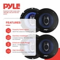 thumbnail image 2 of Pyle PL63BL 6.5" 720 Watt 3-Way Car Audio Coaxial Speakers Blue Stereo, 2 of 11